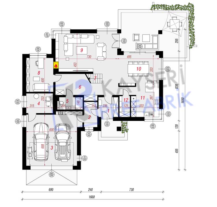 260 mt2 Butik Dubleks Prefabrik Villa 2 260 mt2 Butik Dubleks Prefabrik Villa - Görsel 2