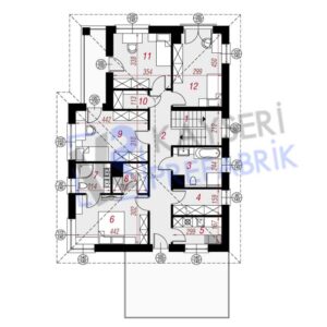 200 mt2 Butik Dubleks Prefabrik Villa 5 bd12 200m2 prefabrik villak2
