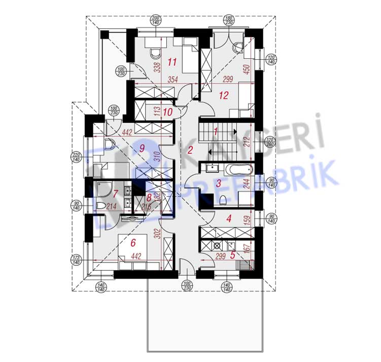 200 mt2 Butik Dubleks Prefabrik Villa 3 200 mt2 Butik Dubleks Prefabrik Villa - Görsel 3