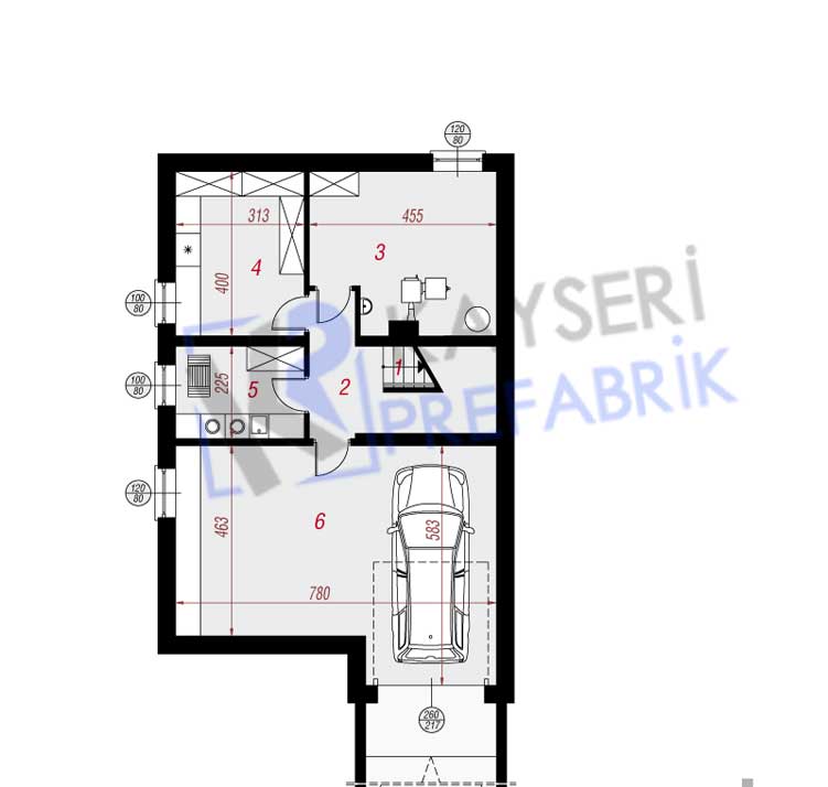 150 mt2 Butik Dubleks Prefabrik Villa 2 150 mt2 Butik Dubleks Prefabrik Villa - Görsel 2