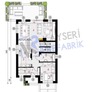 150 mt2 Butik Dubleks Prefabrik Villa 6 bd15 150m2 prefabrik evk2