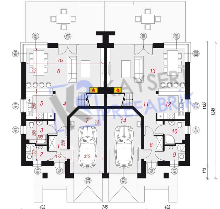 290 mt2 Butik Dubleks Prefabrik Villa 3 290 mt2 Butik Dubleks Prefabrik Villa - Görsel 3