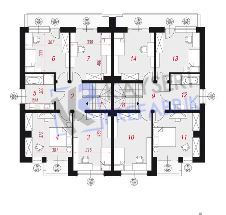 290 mt2 Butik Dubleks Prefabrik Villa 2 290 mt2 Butik Dubleks Prefabrik Villa - Görsel 2