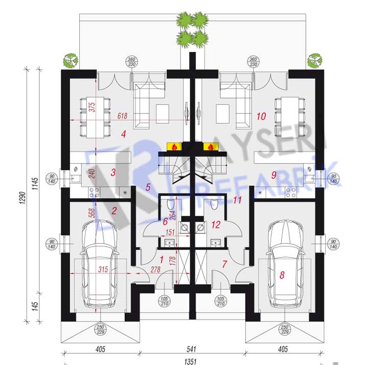 250 mt2 Butik Dubleks Prefabrik Villa 3 250 mt2 Butik Dubleks Prefabrik Villa - Görsel 3