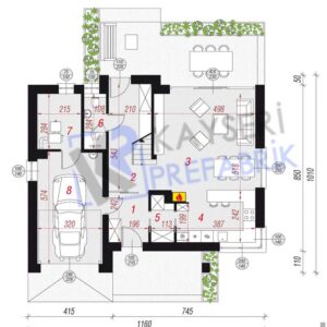 340 mt2 Butik Dubleks Prefabrik Villa 4 bd8 160m2 dubleks villak1