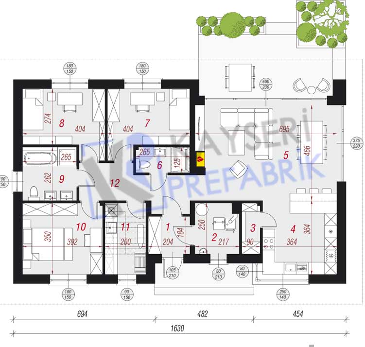 120 mt2 Butik Prefabrik Villa 2 120 mt2 Butik Prefabrik Villa - Görsel 2