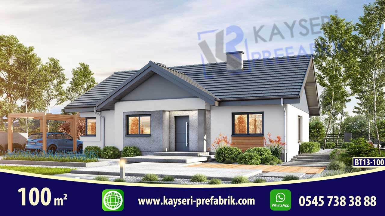 100 mt2 Butik Prefabrik Villa 1 100 mt2 Butik Prefabrik Villa