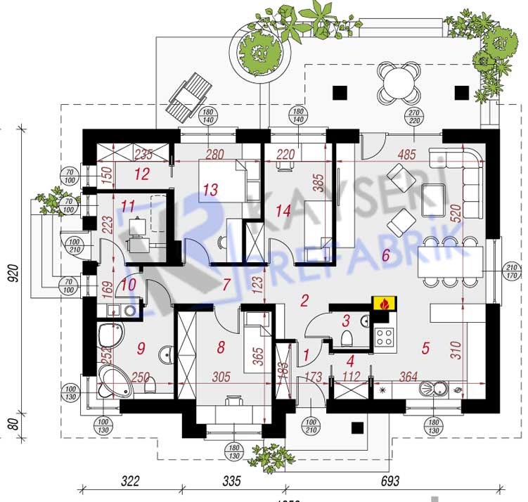 100 mt2 Butik Prefabrik Villa 2 100 mt2 Butik Prefabrik Villa - Görsel 2