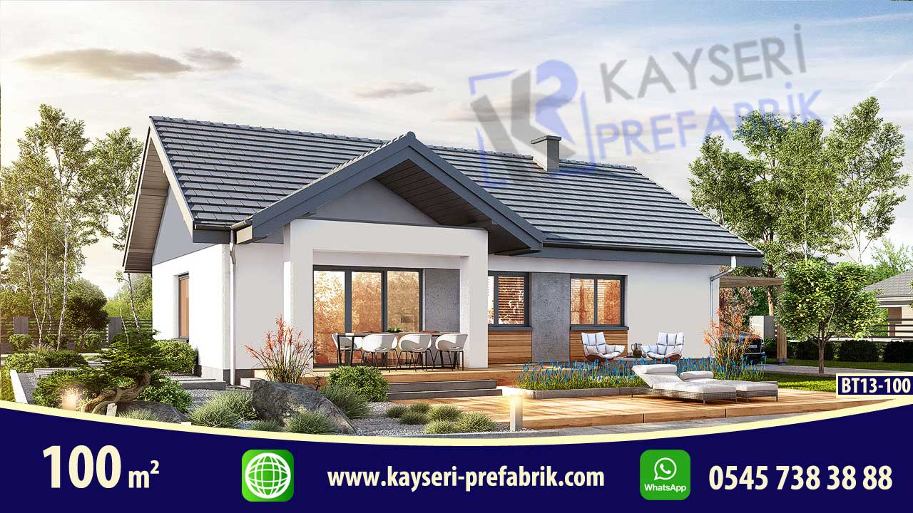 100 mt2 Butik Prefabrik Villa 3 100 mt2 Butik Prefabrik Villa - Görsel 3