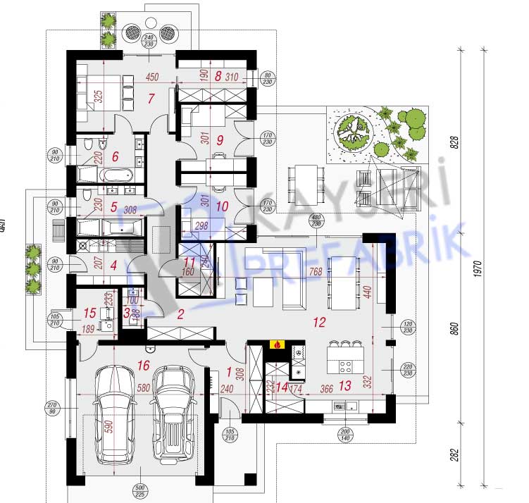 175 mt2 Butik Prefabrik Villa 2 175 mt2 Butik Prefabrik Villa - Görsel 2