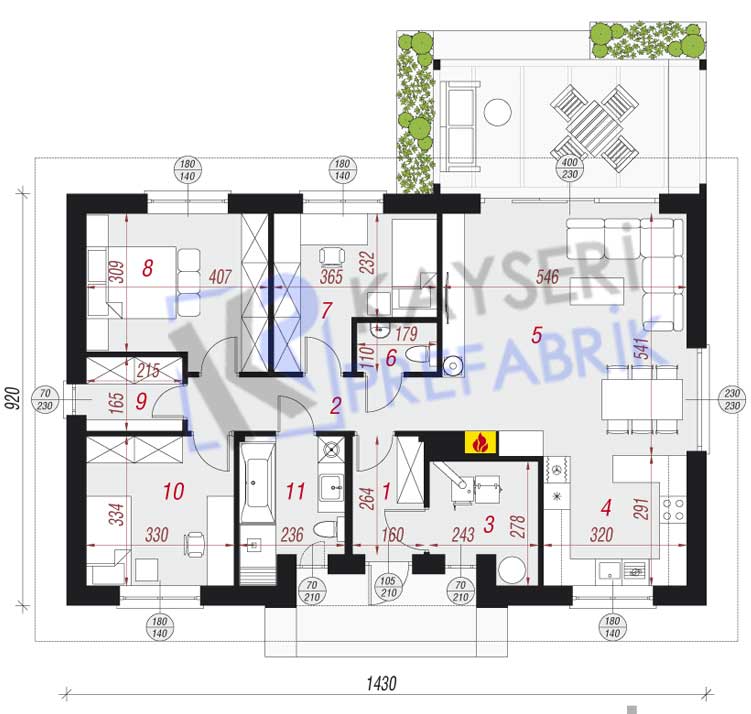 100 mt2 Butik Prefabrik Villa 3 100 mt2 Butik Prefabrik Villa - Görsel 3
