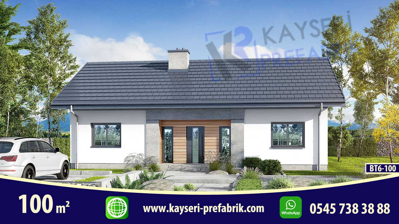 100 mt2 Butik Prefabrik Villa 1 100 mt2 Butik Prefabrik Villa