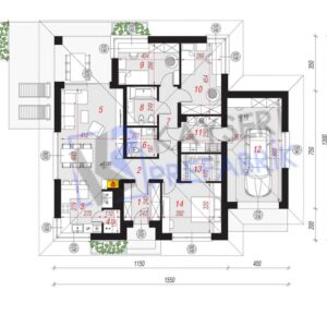 128 mt2 Butik Prefabrik Villa 3 bt7 128 m22 prefabrik ev plan