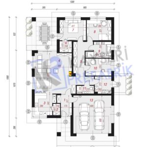 160 mt2 Butik Prefabrik Villa 4 bt9 160 m22 prefabrikplan