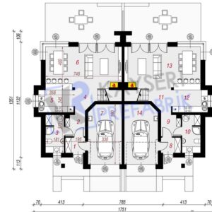 335 mt2 Butik Dubleks Prefabrik Villa 4 d14 335m2 prefabrik villak1
