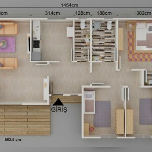 123mt prefabrik ev plan